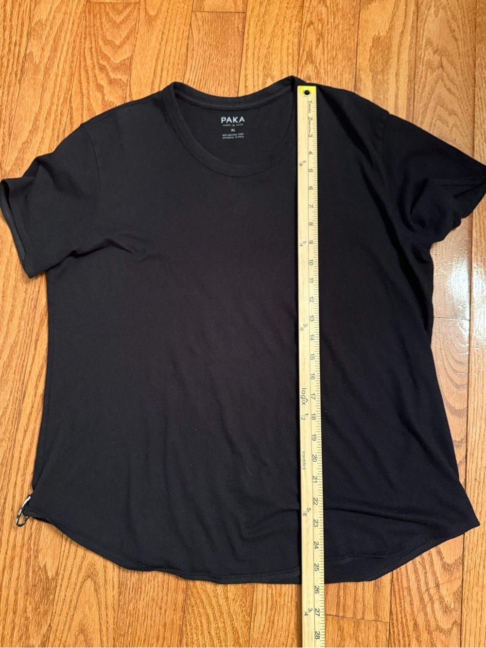Paka Royal Alpaca Pima Blend T-Shirt  Women’s Size XL - Black Essentials Tee